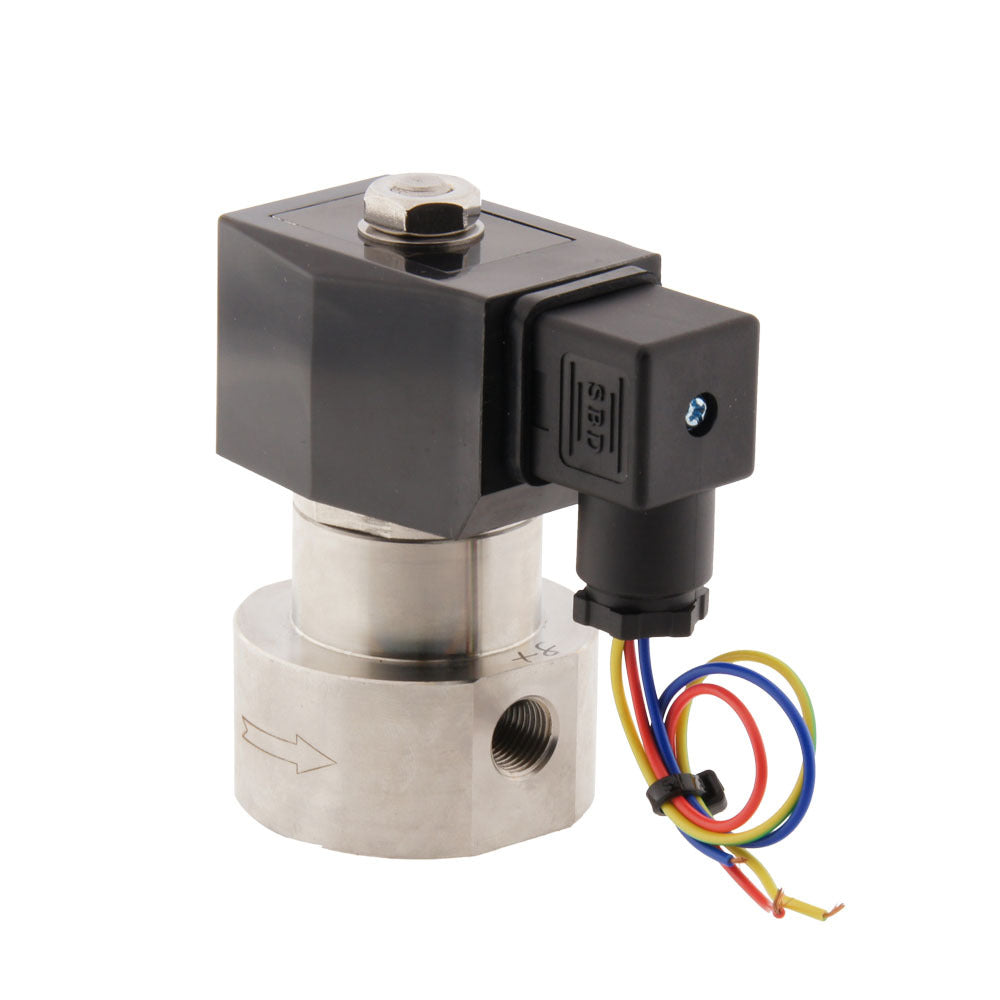 Solenoid Valve HP-IA 1/4'' high pressure stainless steel PTFE 0.5-70bar 24V DC