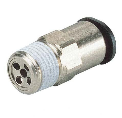 IN R1/8" x OUT 6mm Straight 1.8mm Orifice Meter-Out Check Valve