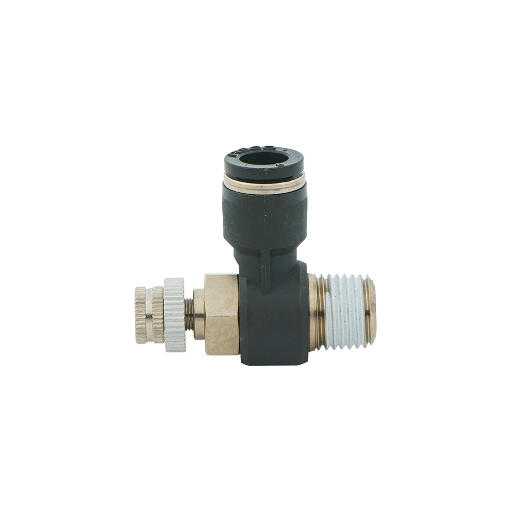 10mm - R3/8" Elbow Pneumatic Needle Valve