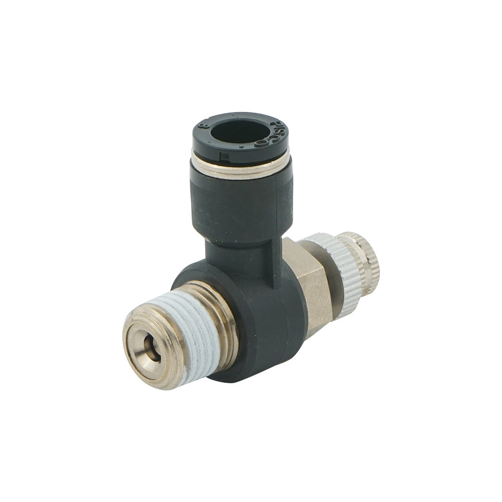 10mm - R1/4" Elbow Pneumatic Needle Valve