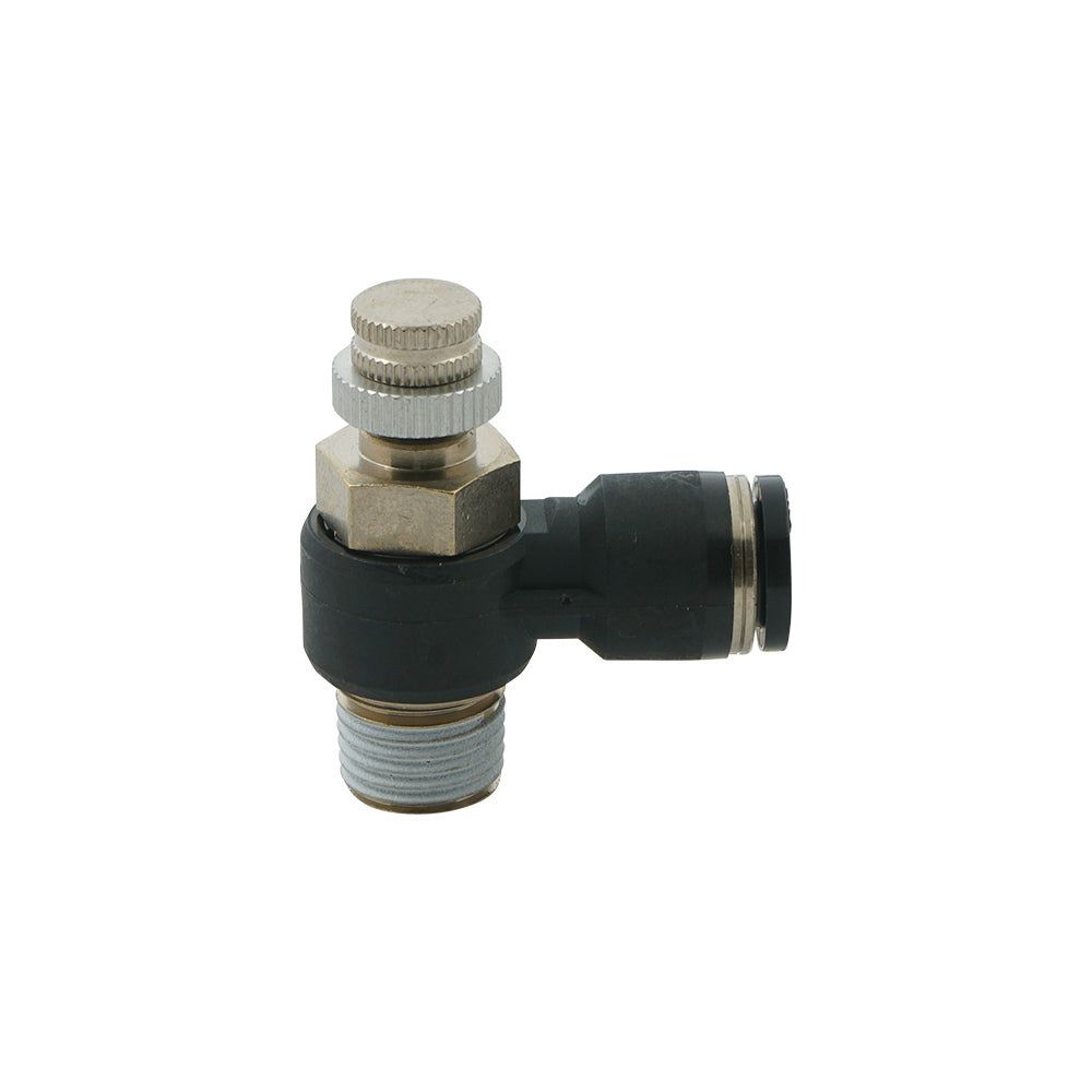 6mm - M5 Elbow Pneumatic Needle Valve