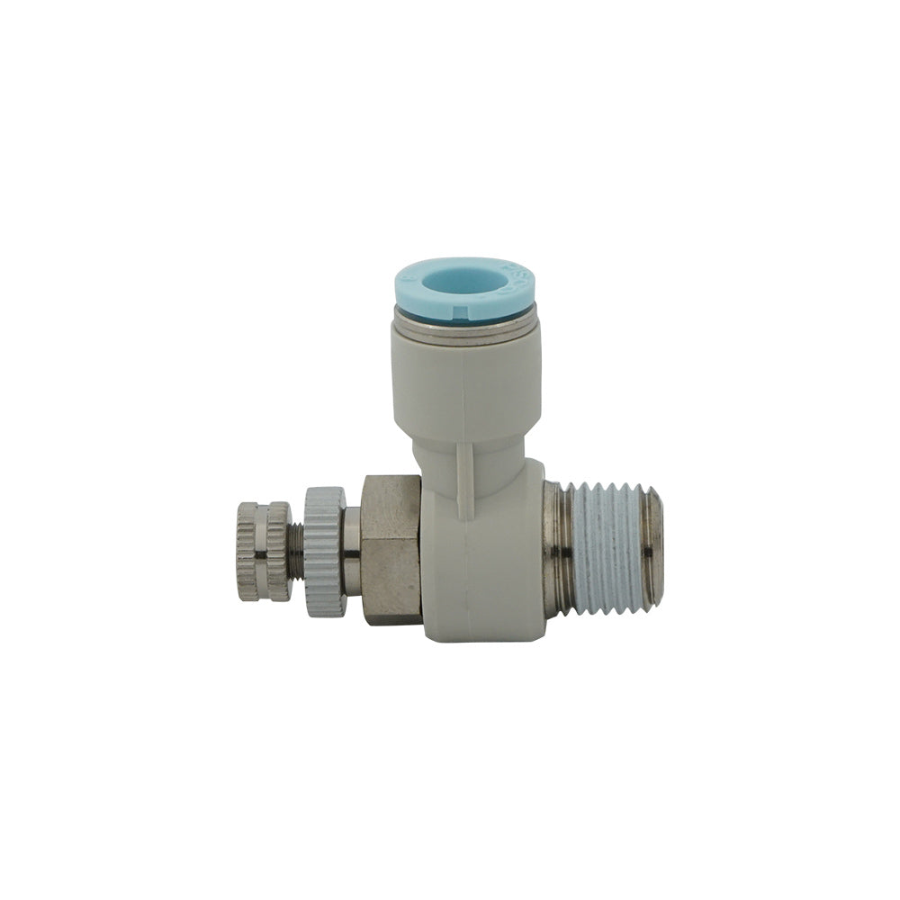 6mm - R1/8" Elbow Clean-Room Package Pneumatic Needle Valve
