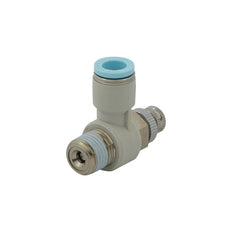 10mm - R1/4" Elbow Clean-Room Package Pneumatic Needle Valve