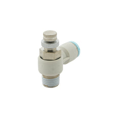 8mm - R1/4" Elbow Clean-Room Package Pneumatic Needle Valve