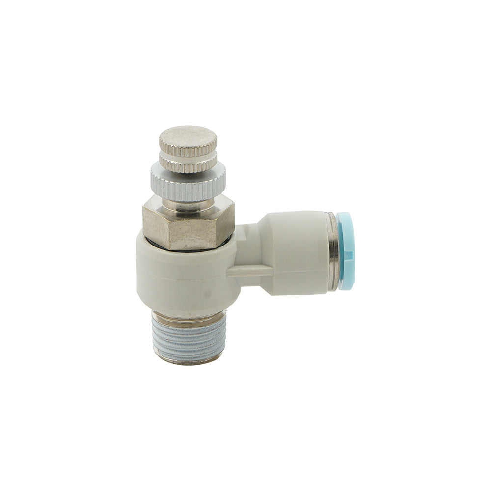 6mm - R1/8" Elbow Clean-Room Package Pneumatic Needle Valve