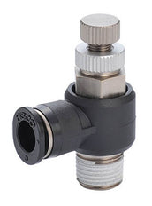 6mm - M5 Meter-In Elbow Flow Control Valve