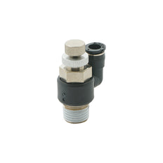 R1/8" - 6mm Meter-Out Rotatable Flow Control Valve
