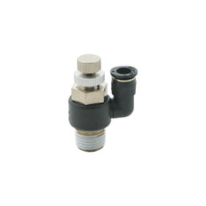 M5 - 6mm Meter-Out Rotatable Flow Control Valve