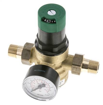 Filter Pressure Reducer Brass R1/2'' 40 l/min 1.5-6 bar/22-87psi Drinking Water