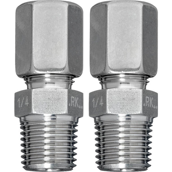 Pipe Connector Stainless Steel Pipe 8 mm To G 1/4'' External Thread [2 Pieces] A-22WP-A10