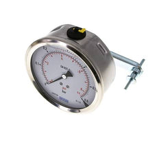 G1/2 Rear Connection Glycerine Pressure Gauge 0 to 0.6 bar 100mm WIKA