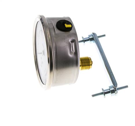 G1/2 Rear Connection Glycerine Pressure Gauge 0 to 0.6 bar 100mm WIKA