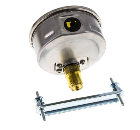 G1/2 Rear Connection Glycerine Pressure Gauge 0 to 0.6 bar 100mm WIKA