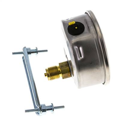 G1/2 Rear Connection Glycerine Pressure Gauge 0 to 0.6 bar 100mm WIKA