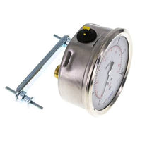 G1/2 Rear Connection Glycerine Pressure Gauge 0 to 0.6 bar 100mm WIKA