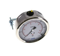 G1/2 Rear Connection Glycerine Pressure Gauge 0 to 0.6 bar 100mm WIKA
