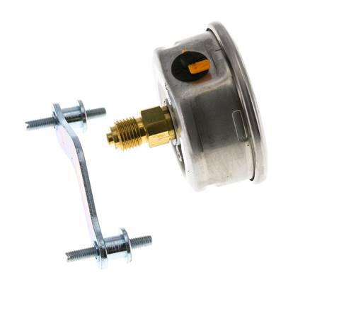 G1/4 Rear Connection Glycerine Pressure Gauge 0 to 10 bar 63mm WIKA
