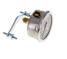 G1/4 Rear Connection Glycerine Pressure Gauge 0 to 10 bar 63mm WIKA