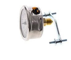 G1/4 Rear Connection Glycerine Pressure Gauge 0 to 1 bar 63mm WIKA