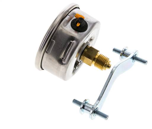 G1/4 Rear Connection Glycerine Pressure Gauge 0 to 1 bar 63mm WIKA