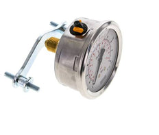 G1/4 Rear Connection Glycerine Pressure Gauge 0 to 1 bar 63mm WIKA