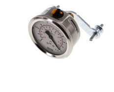 G1/4 Rear Connection Glycerine Pressure Gauge -1 to 0 bar 63mm WIKA