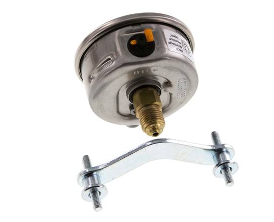 G1/4 Rear Connection Glycerine Pressure Gauge -1 to 0 bar 63mm WIKA