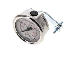 G1/4 Rear Connection Glycerine Pressure Gauge 0 to 40 bar 63mm WIKA