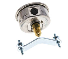 G1/4 Rear Connection Glycerine Pressure Gauge 0 to 40 bar 63mm WIKA