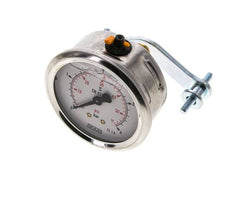 G1/4 Rear Connection Glycerine Pressure Gauge 0 to 4 bar 63mm WIKA