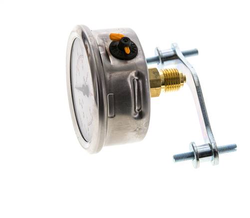 G1/4 Rear Connection Glycerine Pressure Gauge 0 to 4 bar 63mm WIKA
