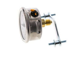 G1/4 Rear Connection Glycerine Pressure Gauge 0 to 4 bar 63mm WIKA