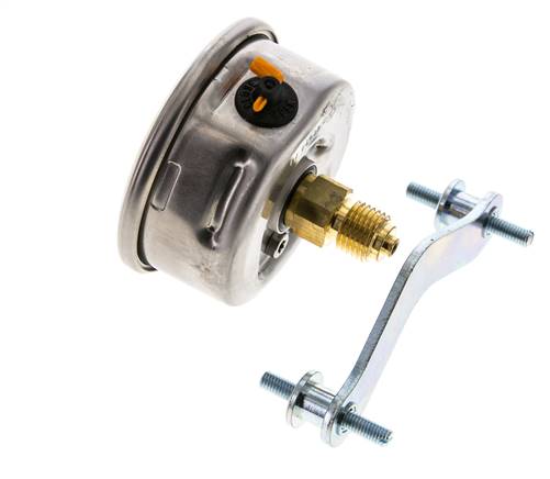 G1/4 Rear Connection Glycerine Pressure Gauge 0 to 4 bar 63mm WIKA