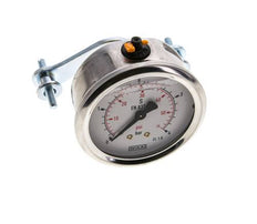 G1/4 Rear Connection Glycerine Pressure Gauge 0 to 4 bar 63mm WIKA