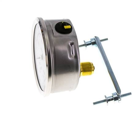 G1/2 Rear Connection Glycerine Pressure Gauge 0 to 600 bar 100mm WIKA