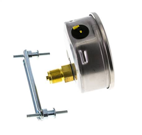 G1/2 Rear Connection Glycerine Pressure Gauge 0 to 600 bar 100mm WIKA