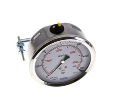 G1/2 Rear Connection Glycerine Pressure Gauge 0 to 600 bar 100mm WIKA