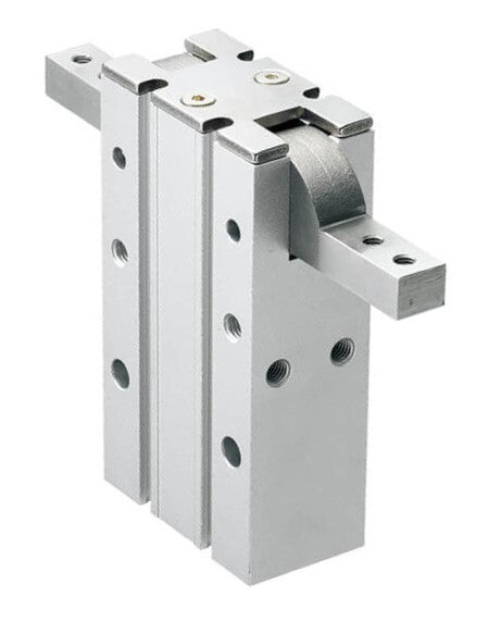 D25 mm 2-Jaw 180 deg Angular Double Acting Pneumatic Gripper Standard Jaws