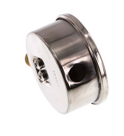 -1..0.6 Bar (-15..9 psi) Glycerin Pressure Gauge Below Stainless steel/Brass 63 mm Class 1.6