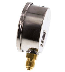 -1..0.6 Bar (-15..9 psi) Glycerin Pressure Gauge Below Stainless steel/Brass 63 mm Class 1.6