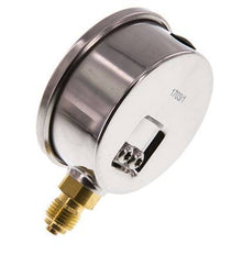 -1..15 Bar (-15..218 psi) Glycerin Pressure Gauge Below Stainless steel/Brass 63 mm Class 1.6