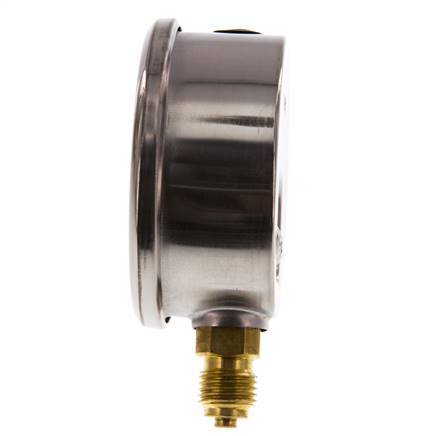 -1..1.5 Bar (-15..22 psi) Glycerin Pressure Gauge Below Stainless steel/Brass 63 mm Class 1.6