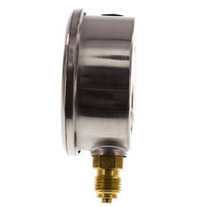 -1..1.5 Bar (-15..22 psi) Glycerin Pressure Gauge Below Stainless steel/Brass 63 mm Class 1.6