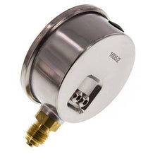 -1..1.5 Bar (-15..22 psi) Glycerin Pressure Gauge Below Stainless steel/Brass 63 mm Class 1.6