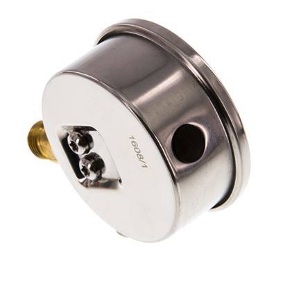 -1..3 Bar (-15..44 psi) Glycerin Pressure Gauge Below Stainless steel/Brass 63 mm Class 1.6