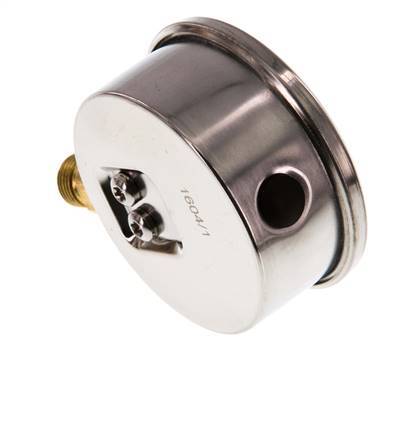 -1..9 Bar (-15..131 psi) Glycerin Pressure Gauge Below Stainless steel/Brass 63 mm Class 1.6
