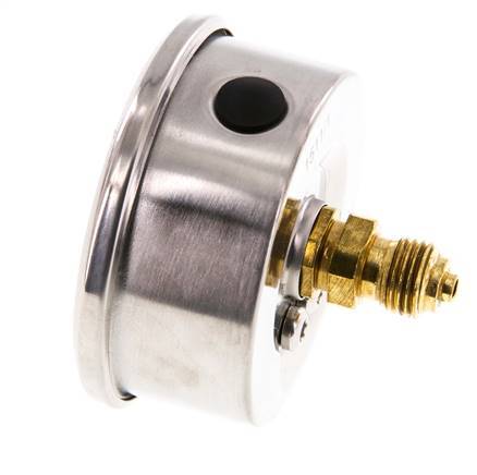 0..100 Bar (0..1450 psi) Glycerin Pressure Gauge Rear Stainless steel/Brass 63 mm Class 1.6
