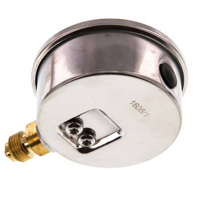 0..160 Bar (0..2321 psi) Glycerin Pressure Gauge Below Stainless steel/Brass 63 mm Class 1.6