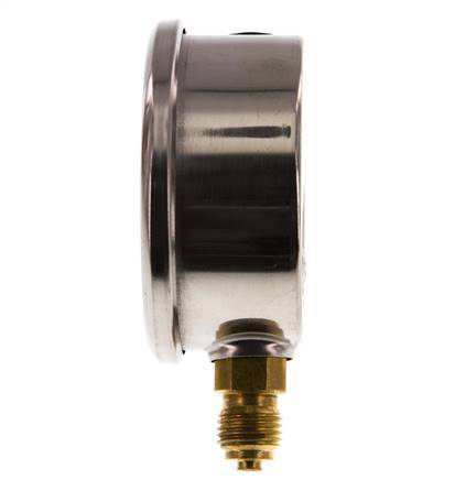 0..1 Bar (0..15 psi) Glycerin Pressure Gauge Below Stainless steel/Brass 63 mm Class 1.6