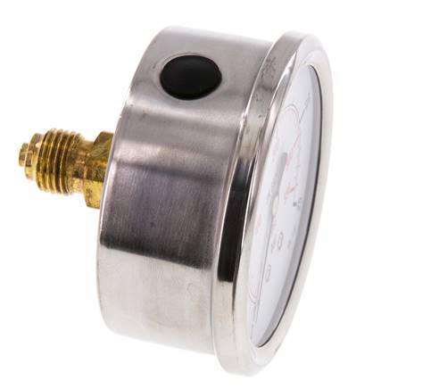 0..25 Bar (0..363 psi) Glycerin Pressure Gauge Rear Stainless steel/Brass 63 mm Class 1.6